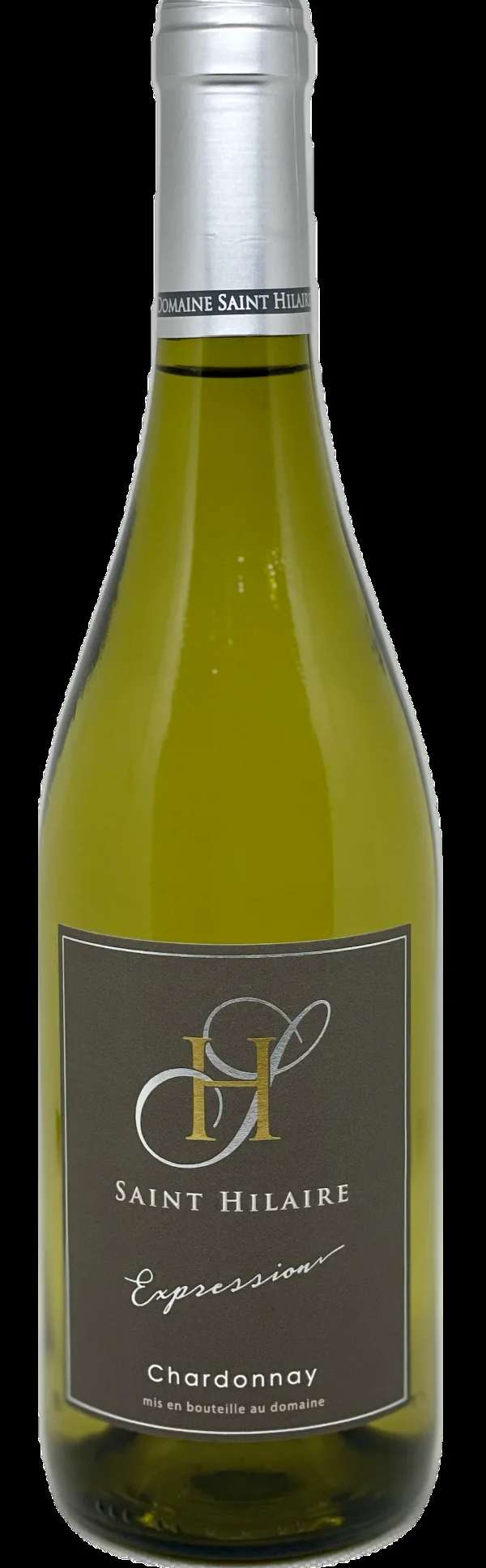 Bouteille Saint Hilaire Expression Chardonnay, vin blanc mis en bouteille au domaine, Hérault