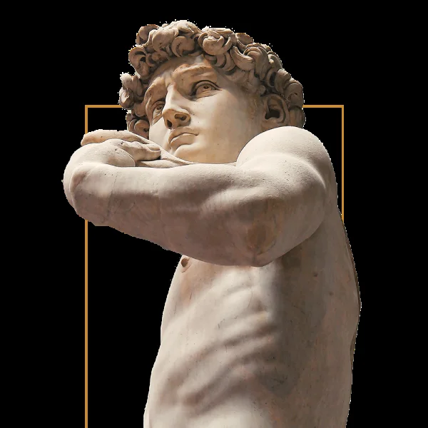 Sculpture classique David de Michel-Ange, décoration artistique domaine mariage Mas de Baumes Hérault